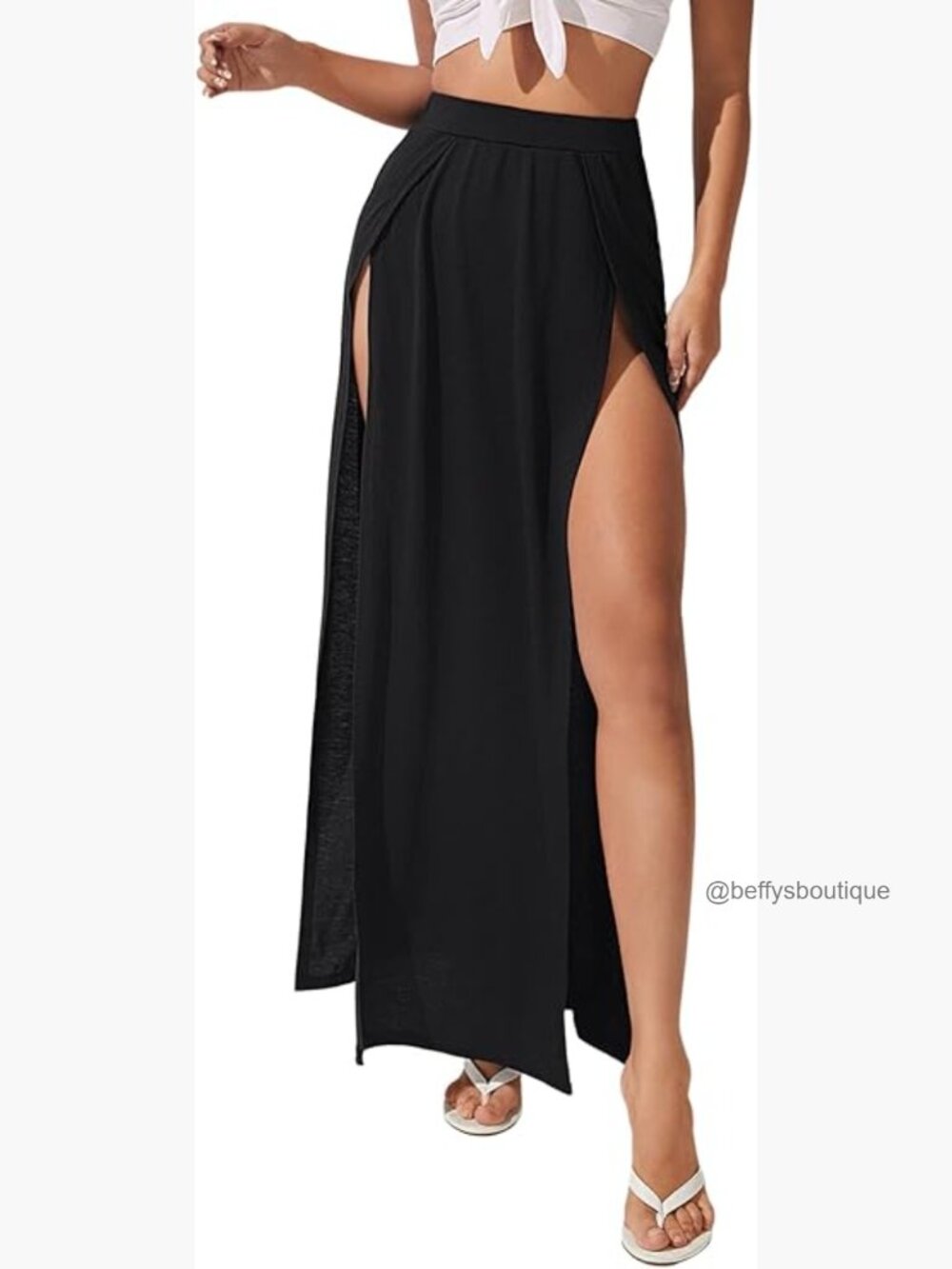 High Slit Maxi Skirt Flowy Summer Long Gothic Renaissance Skirt